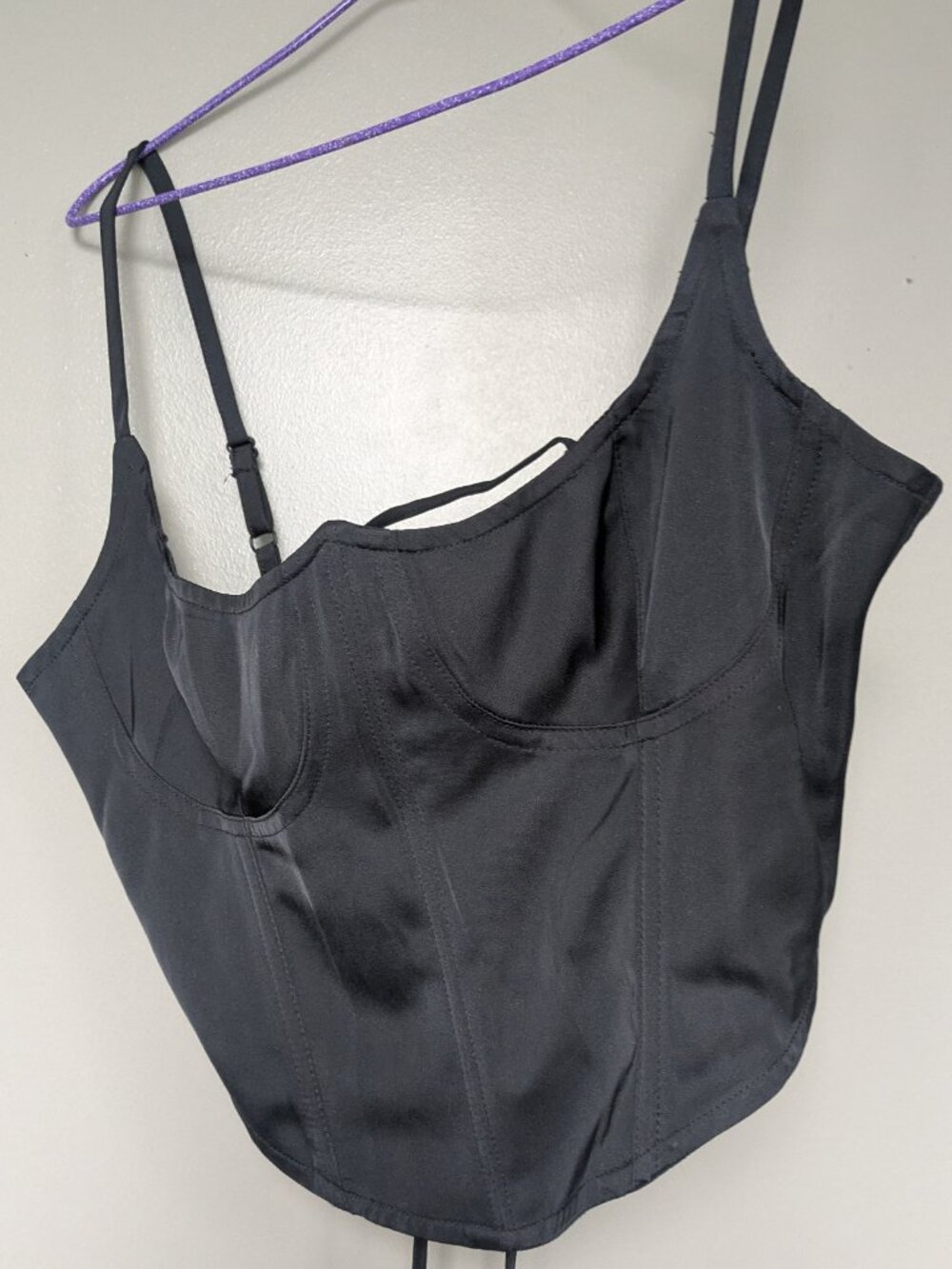 Urban Outfitters Black body crop tight tube top with straps